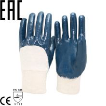 NMSAFETY guantes de protección industriales del guante / del aceite del trabajo industrial del guante / del aceite del medio del nitrilo azul